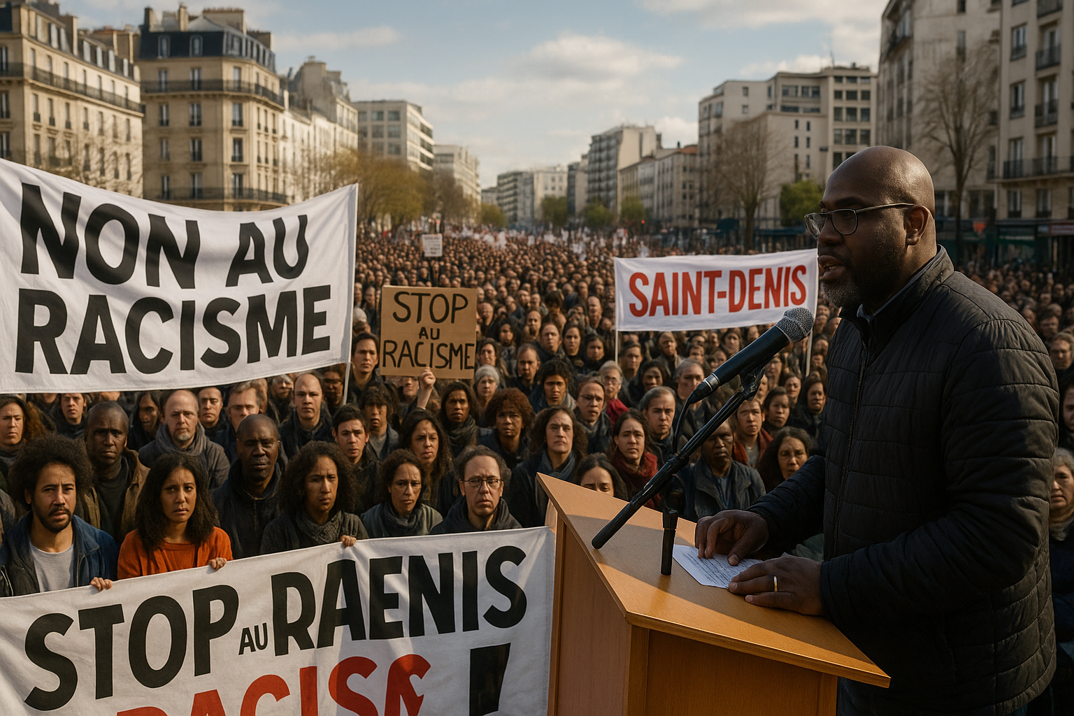 LFI mobilise de Saint-Denis à Paris contre le racisme le 3 mai